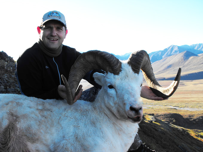 Andre De Waal from South Africa with his Brooks Range Trophy Dall Sheep 2010