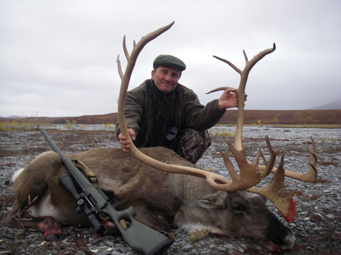 DR. Zsolt Kohalmi with one of his two Great Brooks Rang Caribou after taking his Trophy Ram
