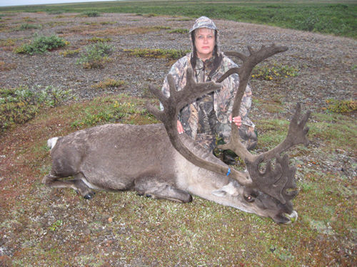 Dee Pitts with her Brooks Range Barren Ground Caribou
