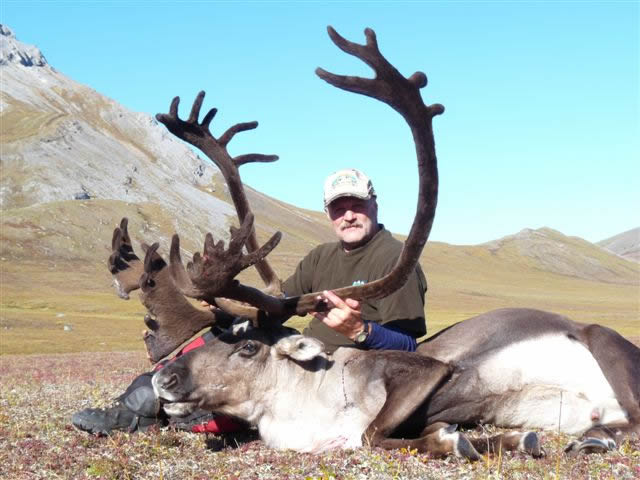Geoff Maggs  from Australia with one of his two Trophy Caribou 2010