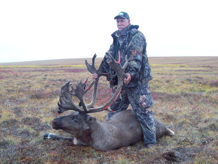 Kennth Packard with his brooks range caribou
