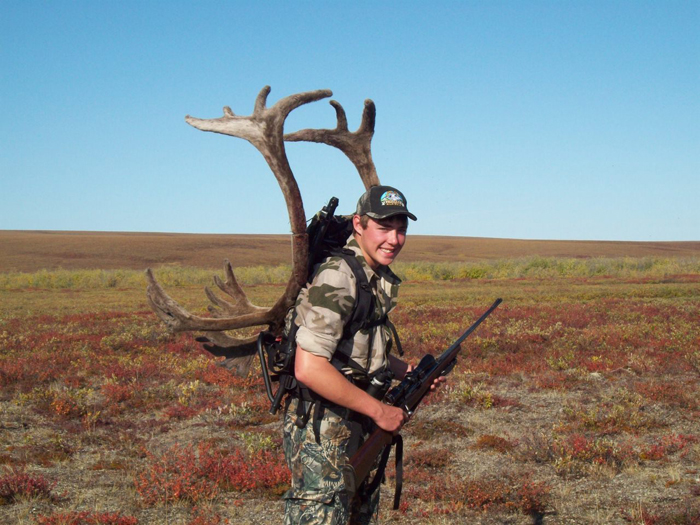 Kenny Packard with his trophy brooks range caribou
