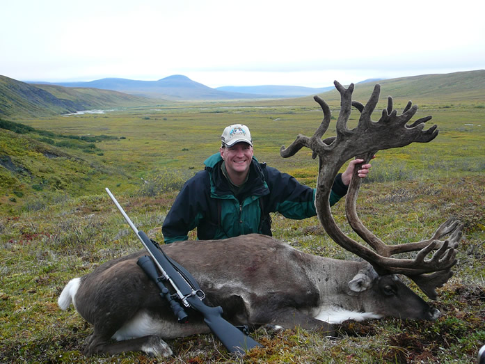 Parker Shipley with one of his Trophy Brooks Range Caribou 2010