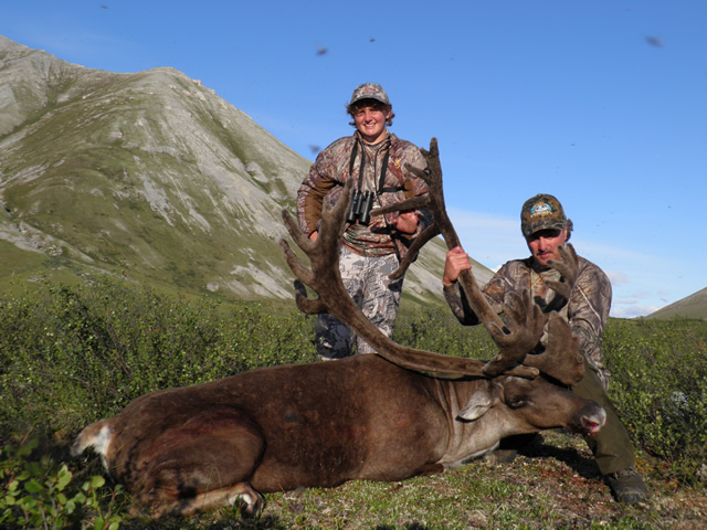 Preston & Dad with Prestons first caribou