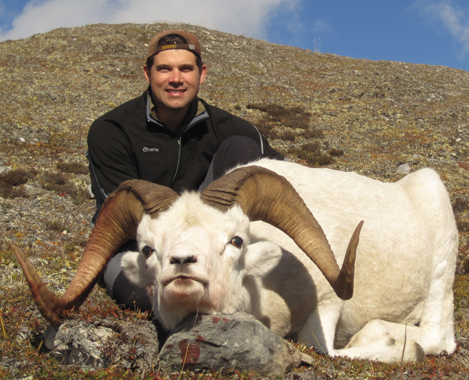 Robert  DE Villiers From England with his Brooks Range  Trophy Dall Sheep 2010