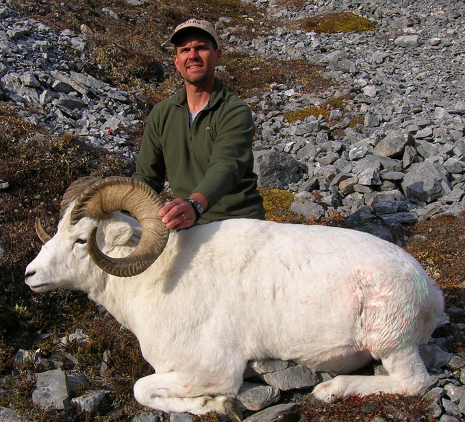 Scott Marshall with his Brooks Range  Trophy Dall Sheep  2010