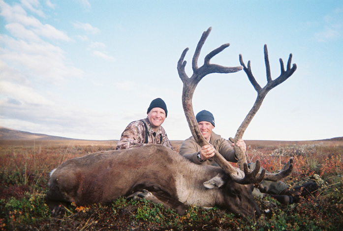Steve Larson and Parker Shipley with one of Steves Great Brooks Range Caribou 2010