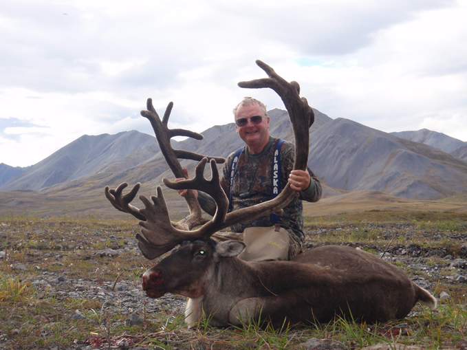 Terry Dinneen with his first of two Trophy Brooks Range Caribou 2010